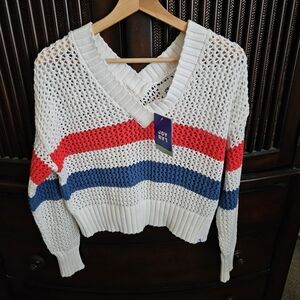 JoyLab Crochet Sweater Xs nwt